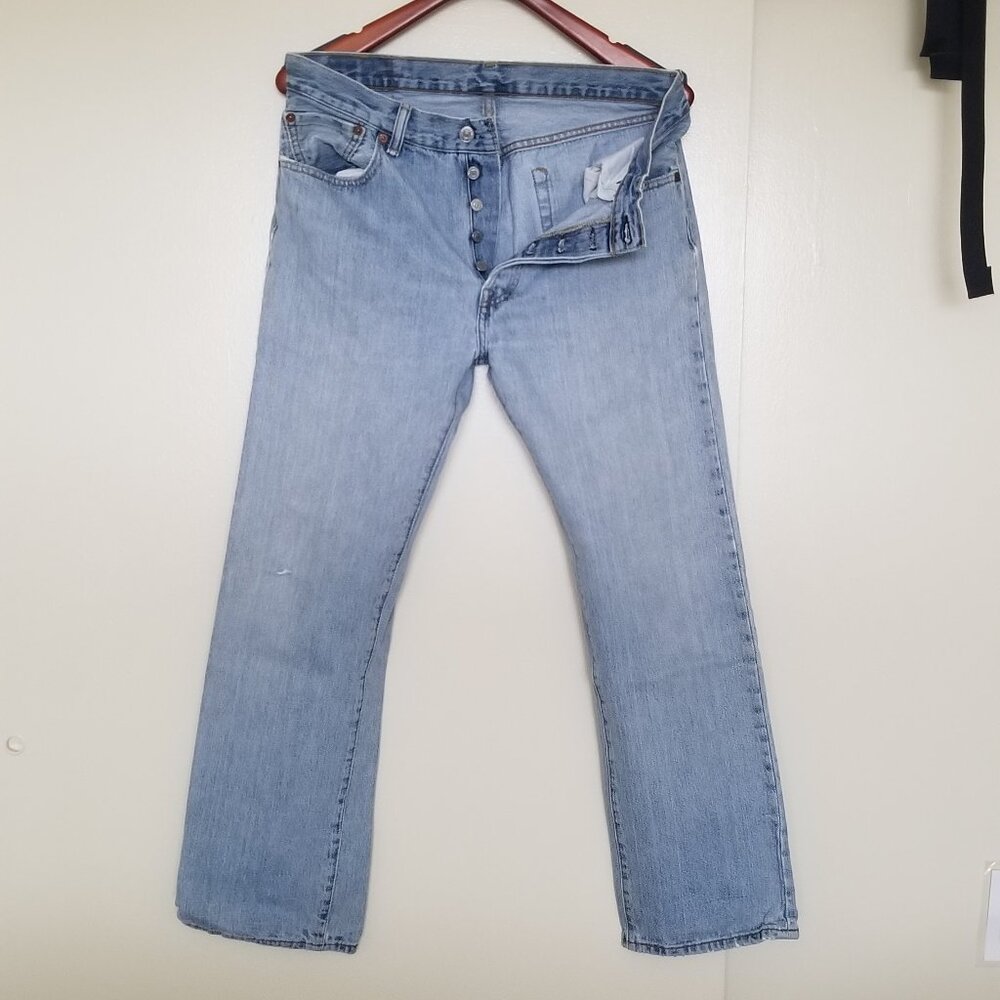 Vintage Levi's 501 Acid Washed Jeans with Button Fly